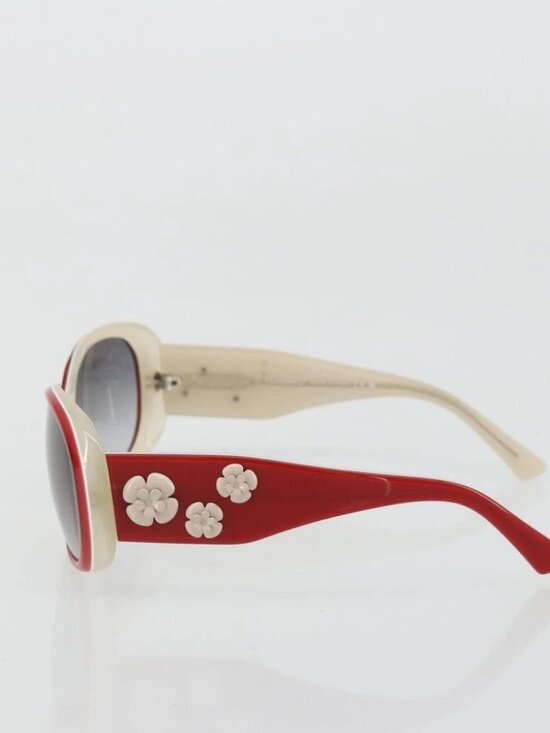 CHANEL Camelia Sunglasses plastic Red 5113 CC Auth YKZ1411A main image 5